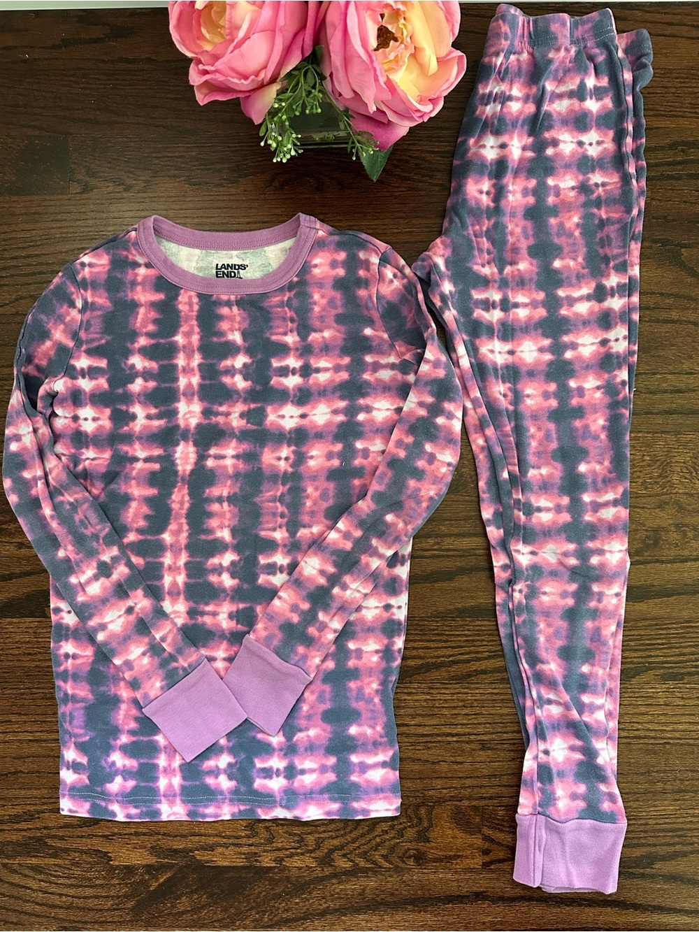Lands End tie dyed pajama set, size 12